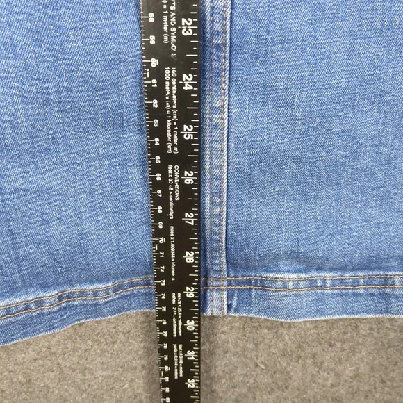 Banana Republic Regular Fit Denim Button Front Midi Skirt Size 32 14 - Picture 8 of 10